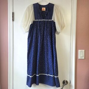 EBER Dan Francisco Vintage Boho Prarie 70s Dress Small